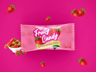 fruity candy! graphic design packaging design
