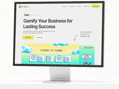 Website for a Game Dev Studio ✦ Kit Games illustration logo ui ux web design