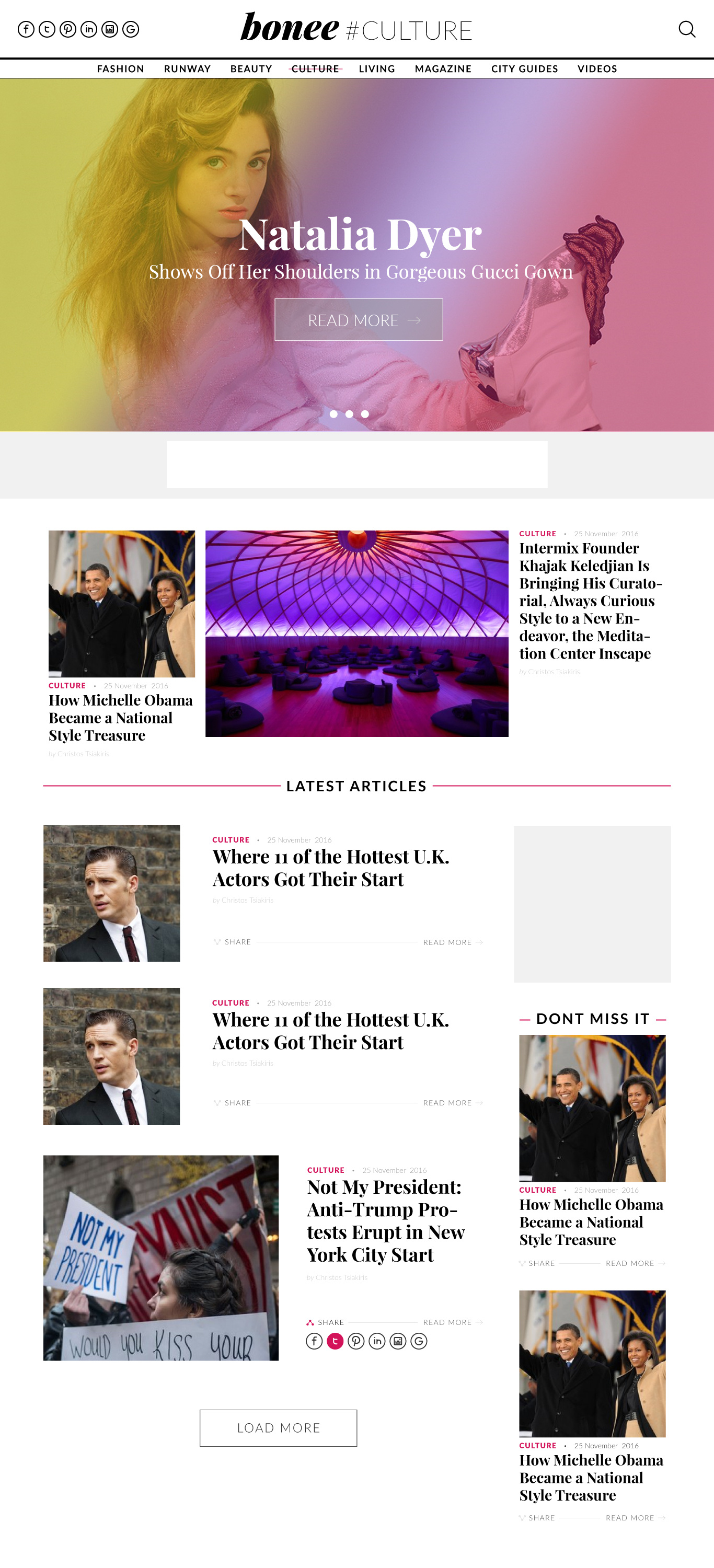 Fashion blog website homepage blog clean fashion minimal product vibrant