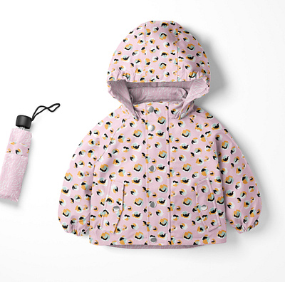 Leopard print rain mac design for toddlers design funprints graphic design kidsdesign patterndesign