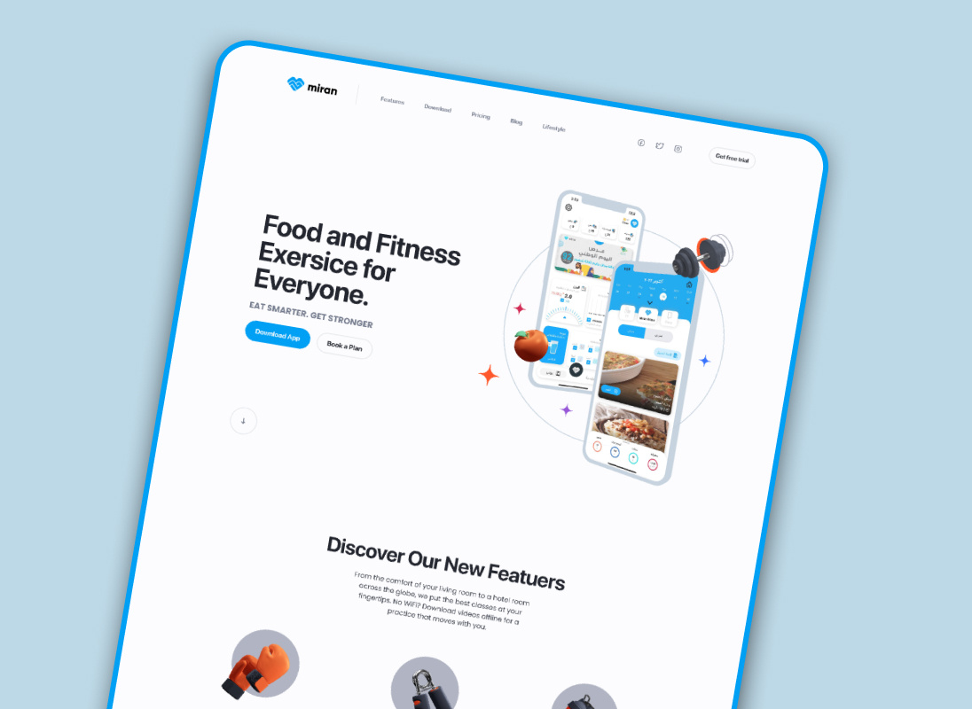 Fitness Landing Page UI branding creative design daily ui design designinspiration digital design dribbble shots e commerce figma fitness graphic design interactive design ios landing page minimaldesign modern ui product design ui user experience user interface