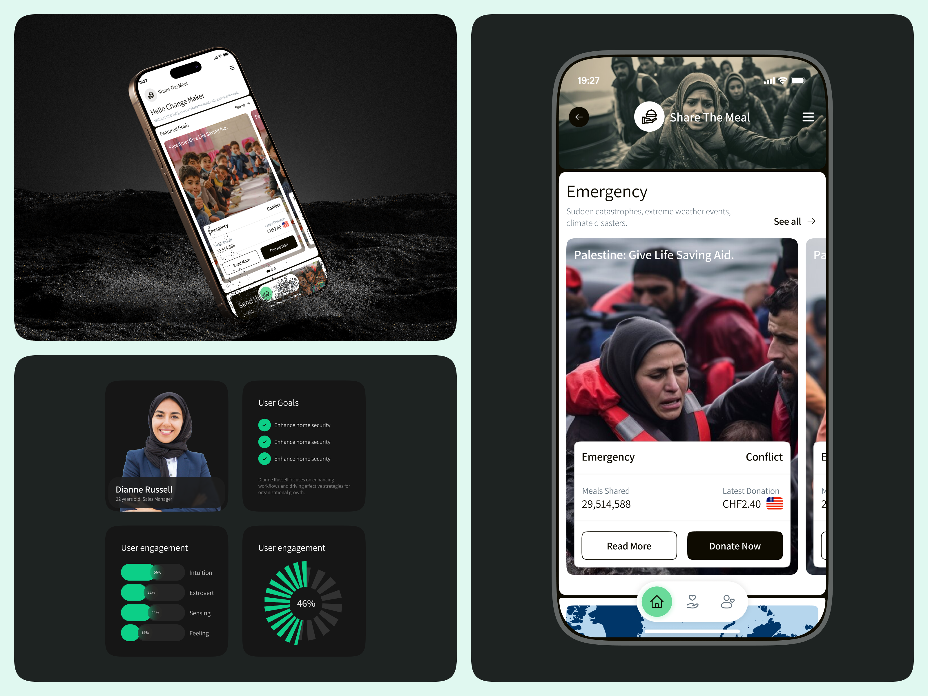 Charity Mobile App - UI/UX Design charity charity app charity app design charity app ui charity mobile app crowdfunding crowdfunding app donate donation donation app donation planner finance funding fundraising app fundraising mobile app funds ios app mobile app ui shasanko creations ui ux