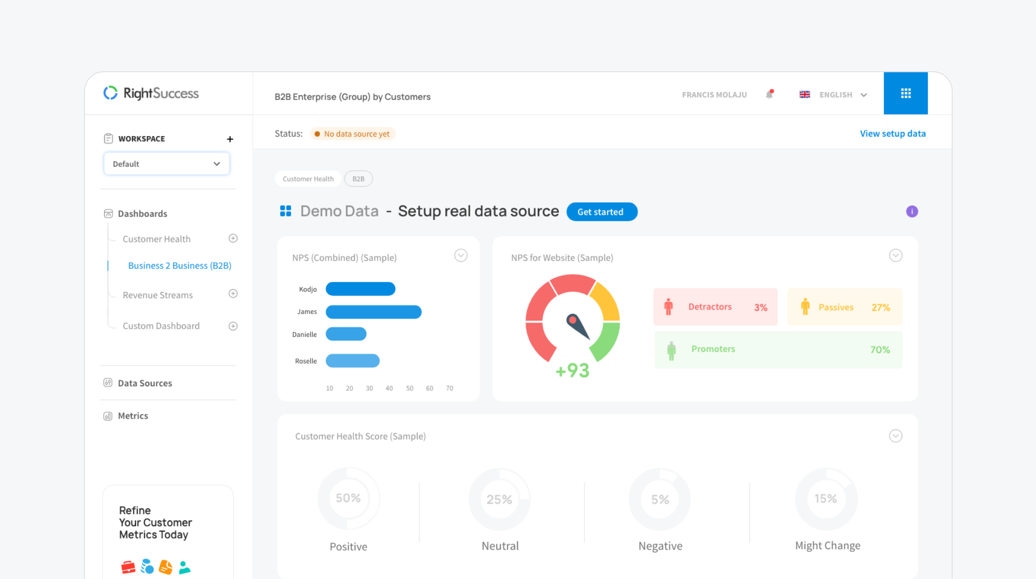 Customer NPS Dashboard UI Exploration customer experience customer score cx dashboard design net promoter score nps product design saas ui design uiux ux design uxdesign