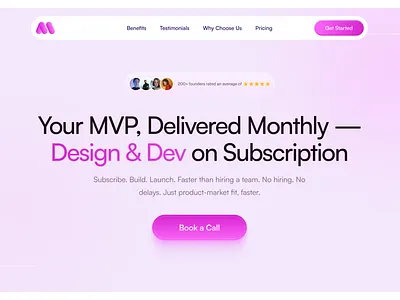 Hero section design for a design studio design landing page premium design saas design ui visual design web design