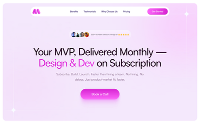 Hero section design for a design studio design landing page premium design saas design ui visual design web design