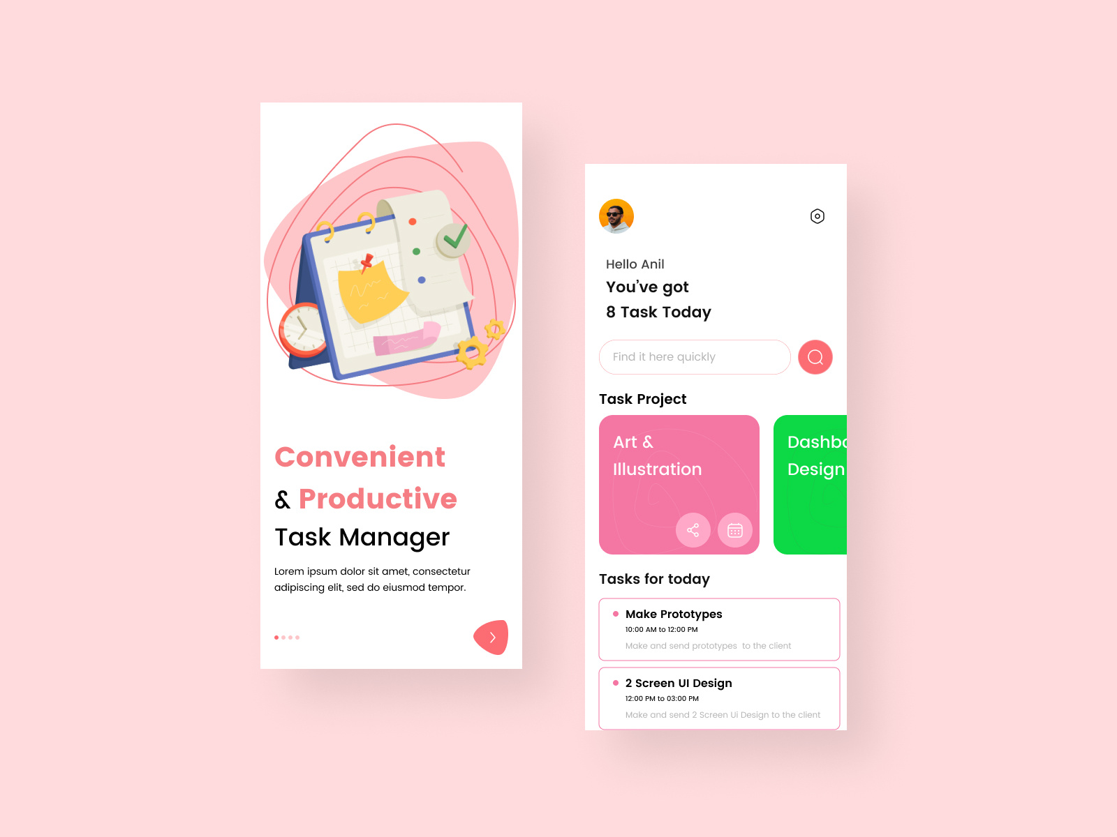 Productivity App for Planning Tasks app branding design graphic design illustration logo typography ui ux vector