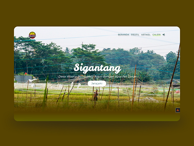 Tourism Village Website - Sigantang app app development college project final project graphic design tourism tourism village ui village web app website