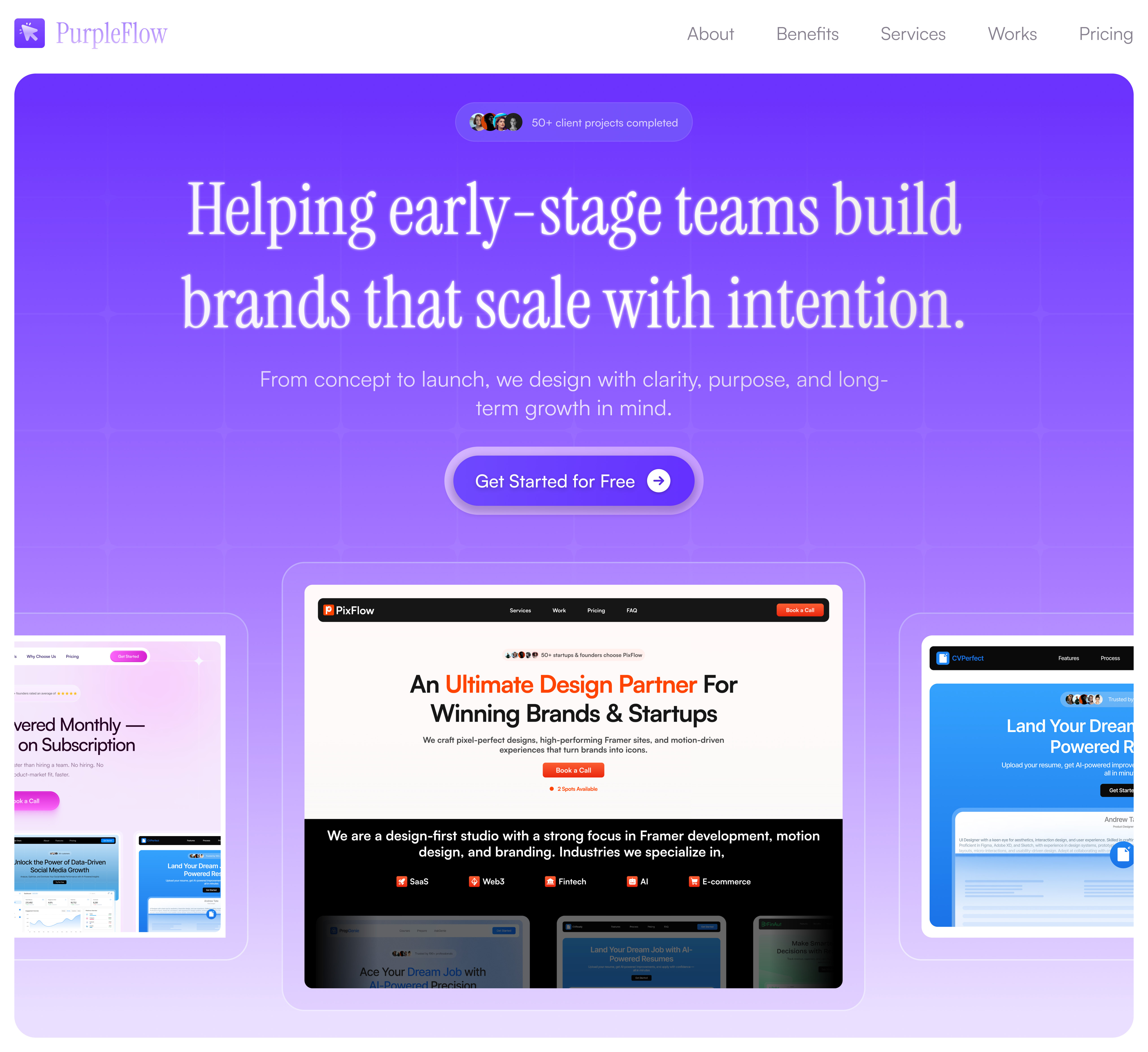 Hero Section from a Framer template design landing page saas design ui visual design web design