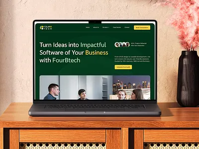 FourBTech - Design & Dev Agency Website agency portfolio agencywebsite creative digital agency dribbble best shot framer landing page minimal mvp popular shot portfolio redesign ui ux web webflow website design agency