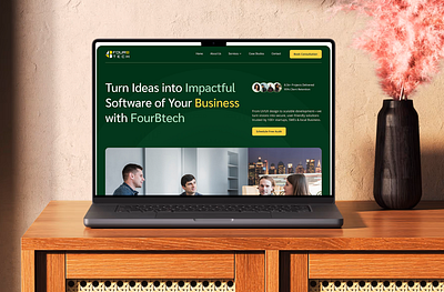 FourBTech - Design & Dev Agency Website agency portfolio agencywebsite creative digital agency dribbble best shot framer landing page minimal mvp popular shot portfolio redesign ui ux web webflow website design agency