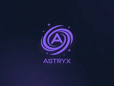 Astryx - Logo Design for brand of digital products and NFT branding dark logo