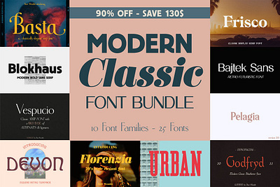 Modern Classic Font Bundle grandma modern classic font bundle