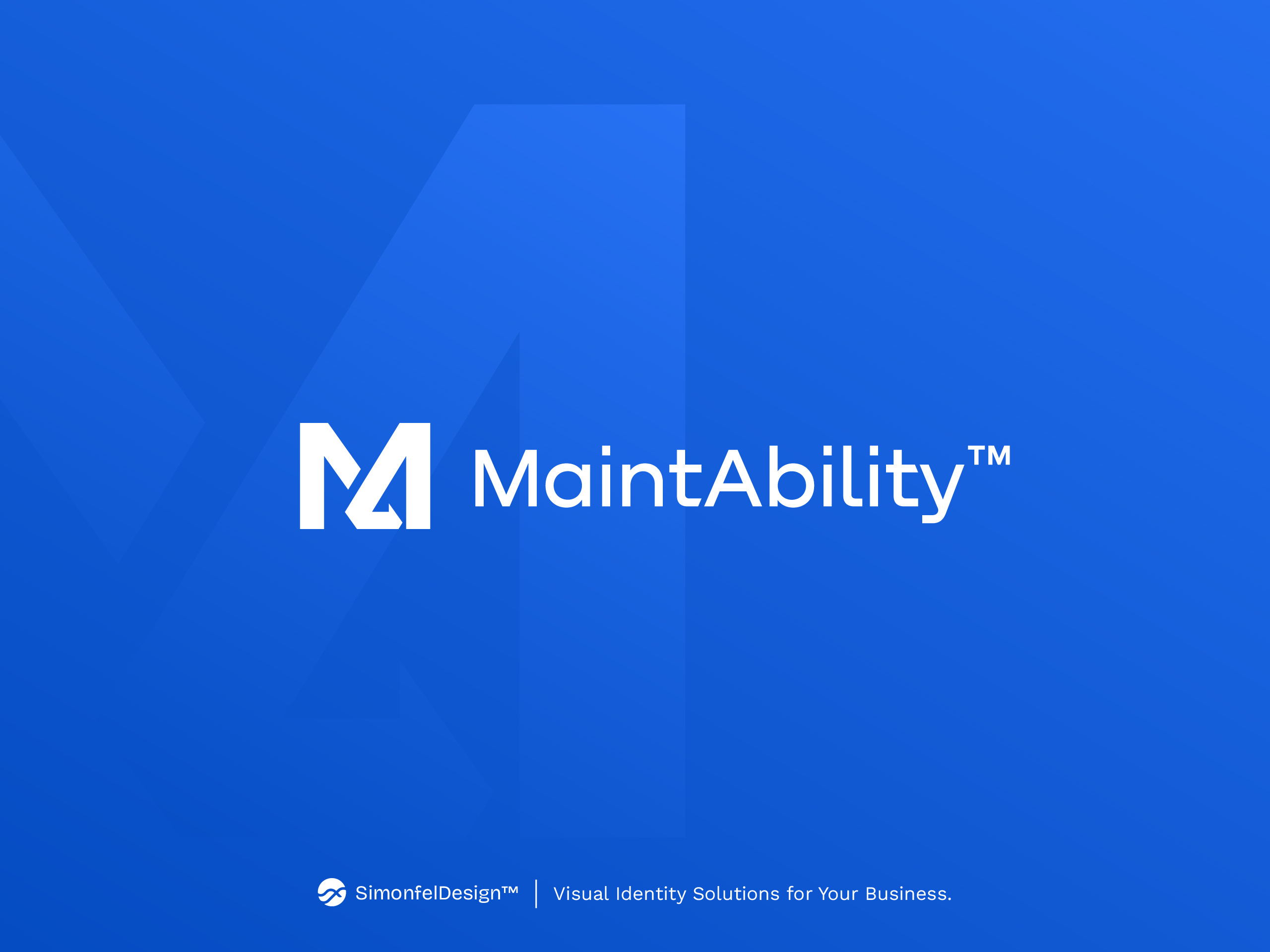 MaintAbility™ Combination Mark Logo Design ability arrow blue combination mark fabrication industrial letter m lettermark m logo ma ma logo ma monogram maintain maintenance oil refresh reliability scale steel triangle