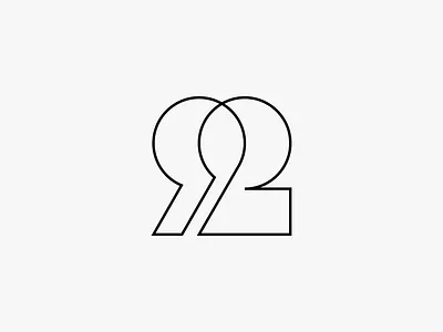 92 92 brand identity branding graphic design logo logo design number numeric logo visual identity