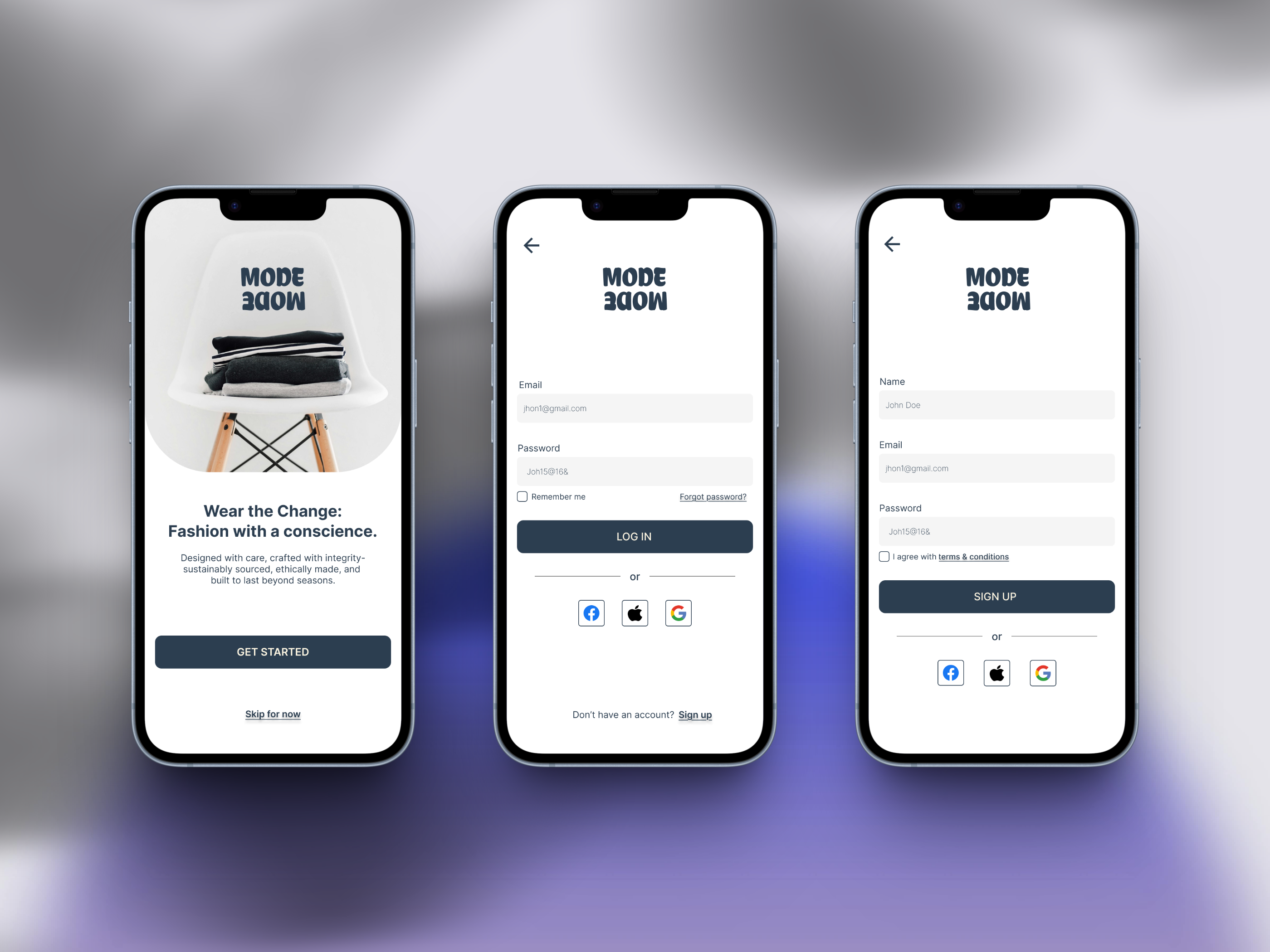 Conscious Fashion App (UI/UX Concept) app branding design fashionapp ui ux