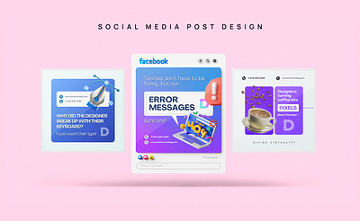 Social Media Post Design for Tech Industry | Faraz Hassan Khan colorful ig post digital marketing post facebook post funny post design graphic design graphic designer portfolio ig post instagram post portfolio 2025 post social media post tech post design