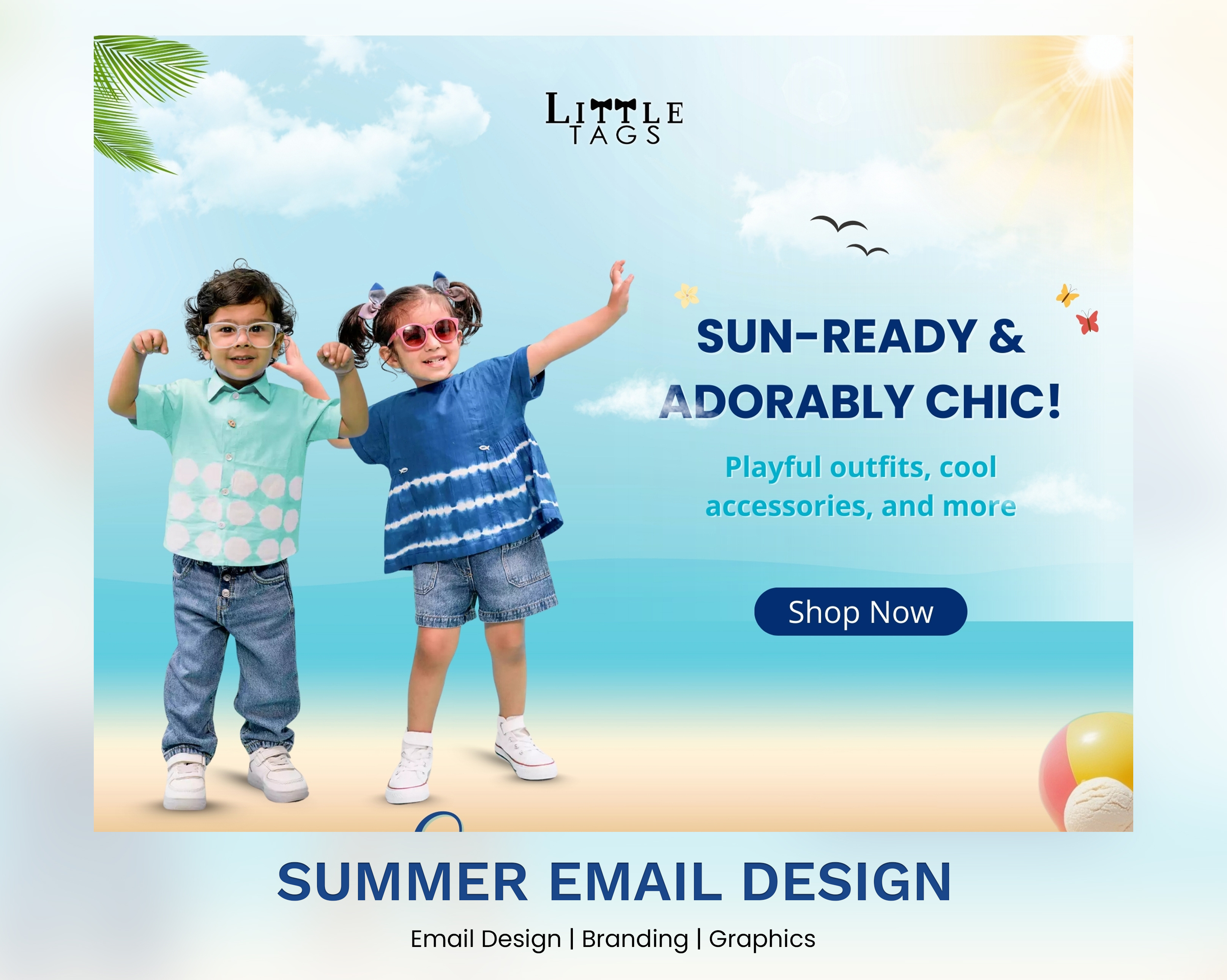 Email Design | Summer Fashion | Kids adobe advertising branding canva email email design email marketing fashion graphic design illustrator kids marketing photoshop product social media design summer