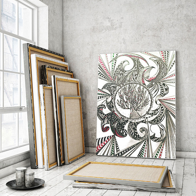 Painting graphic design карандаш постер реклама