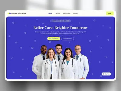 Wellnest Healthcare – Landing Page appointment health website hospital hospital landing page medical medical landing page