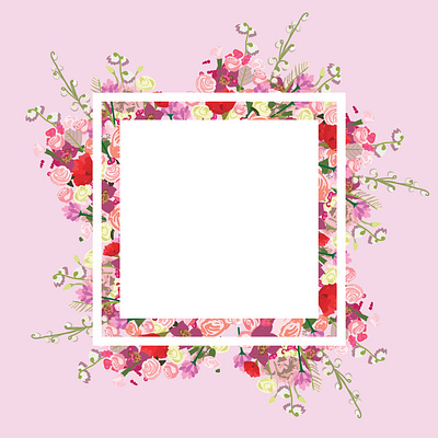 Floral Greeting Card art background card colorful design flowers frame illustration leaves pattern
