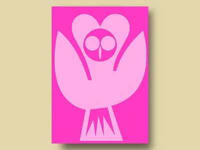 Playful Abstract Owl Poster abstract character abstract owl art direction bold shapes bright aesthetic color pop contemporary art eye catching layout funky poster geometric style graphic poster modern illustration playful visuals pop art statement design symbolic shapes vibrant design visual identity whimsical branding