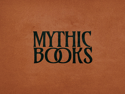 Mythic books book branding letter logo mythical publisher wordmark
