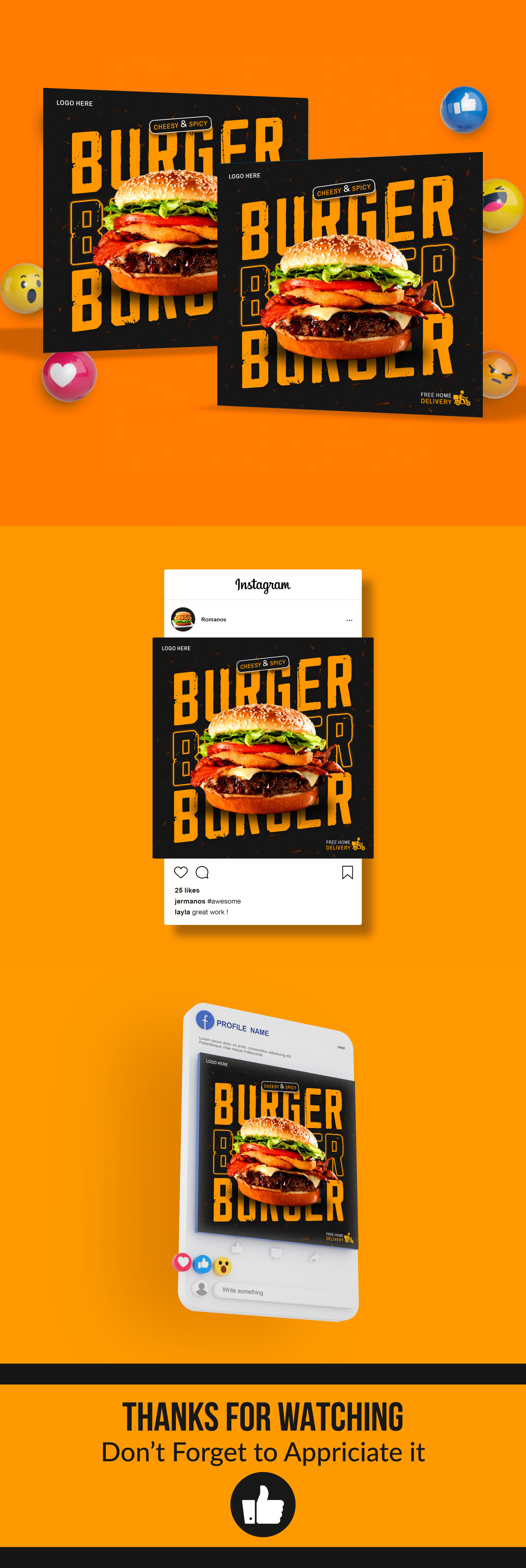 FOOD SOCIAL MEDIA POST DESIGN advertising food food social media design foodsocialmediapost graphic design instagram post restaurant social media design social media post socialmedia