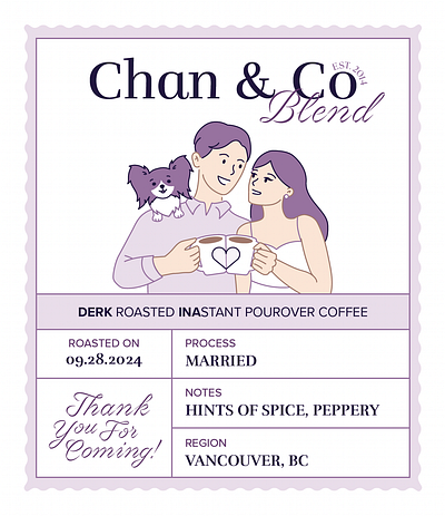 Wedding Coffee Label Design branding coffee label graphic design illustration
