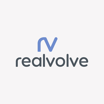 RV logo with Realvolve brand branding graphic design logo