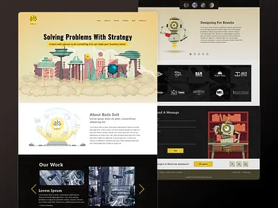 BailsSoft – Custom Illustrated Website Design branding design graphic graphic design illustration robot ui ui design user interface ux ux design vector web design website website design