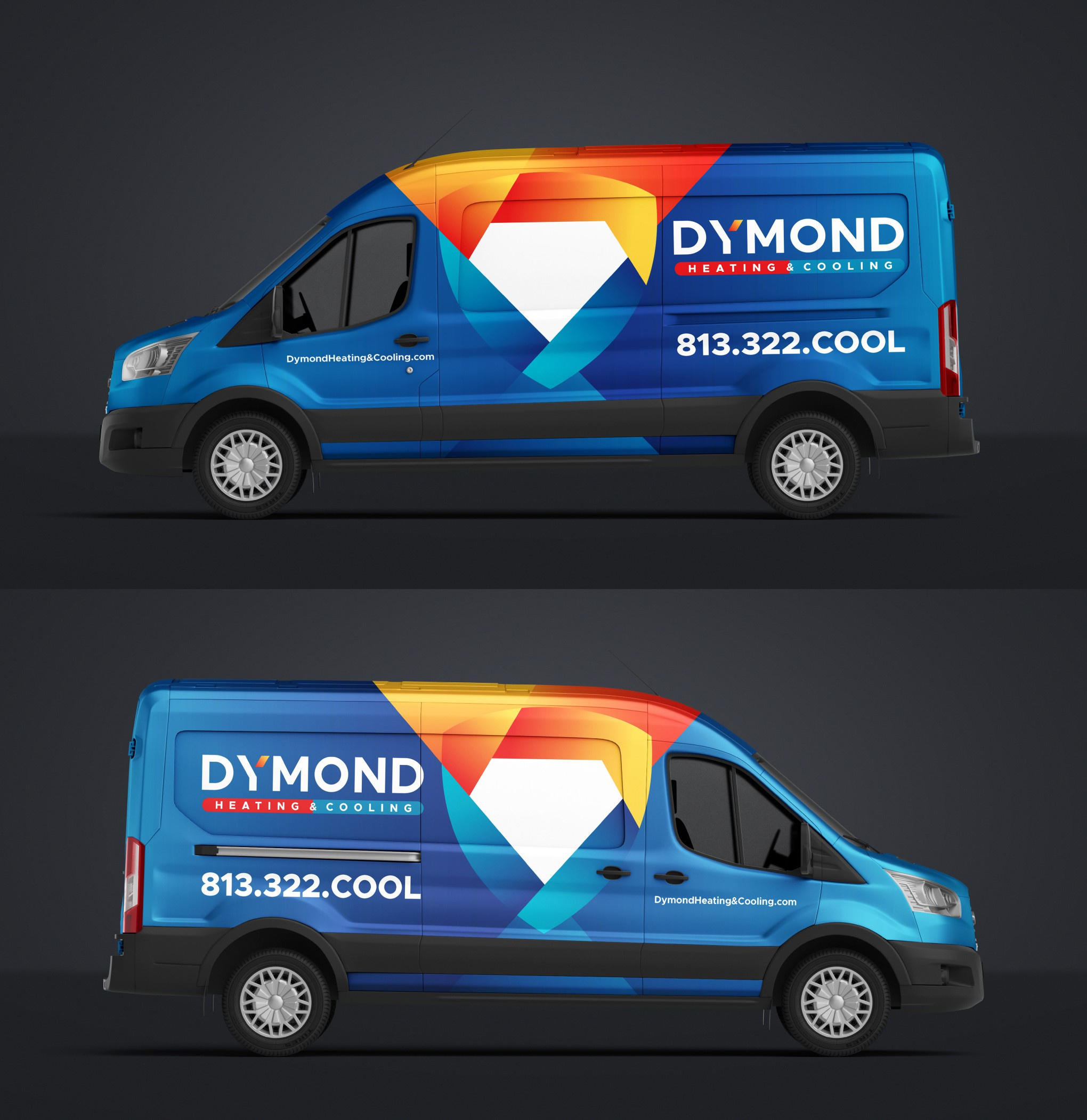 Dymond Heating & Cooling I Van Wrap car wrap creative wrap van wrap wrap