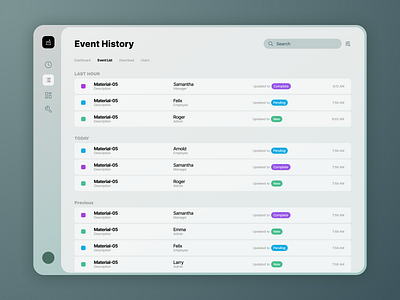 30 Minute Dashboard dashboard list page product design web design