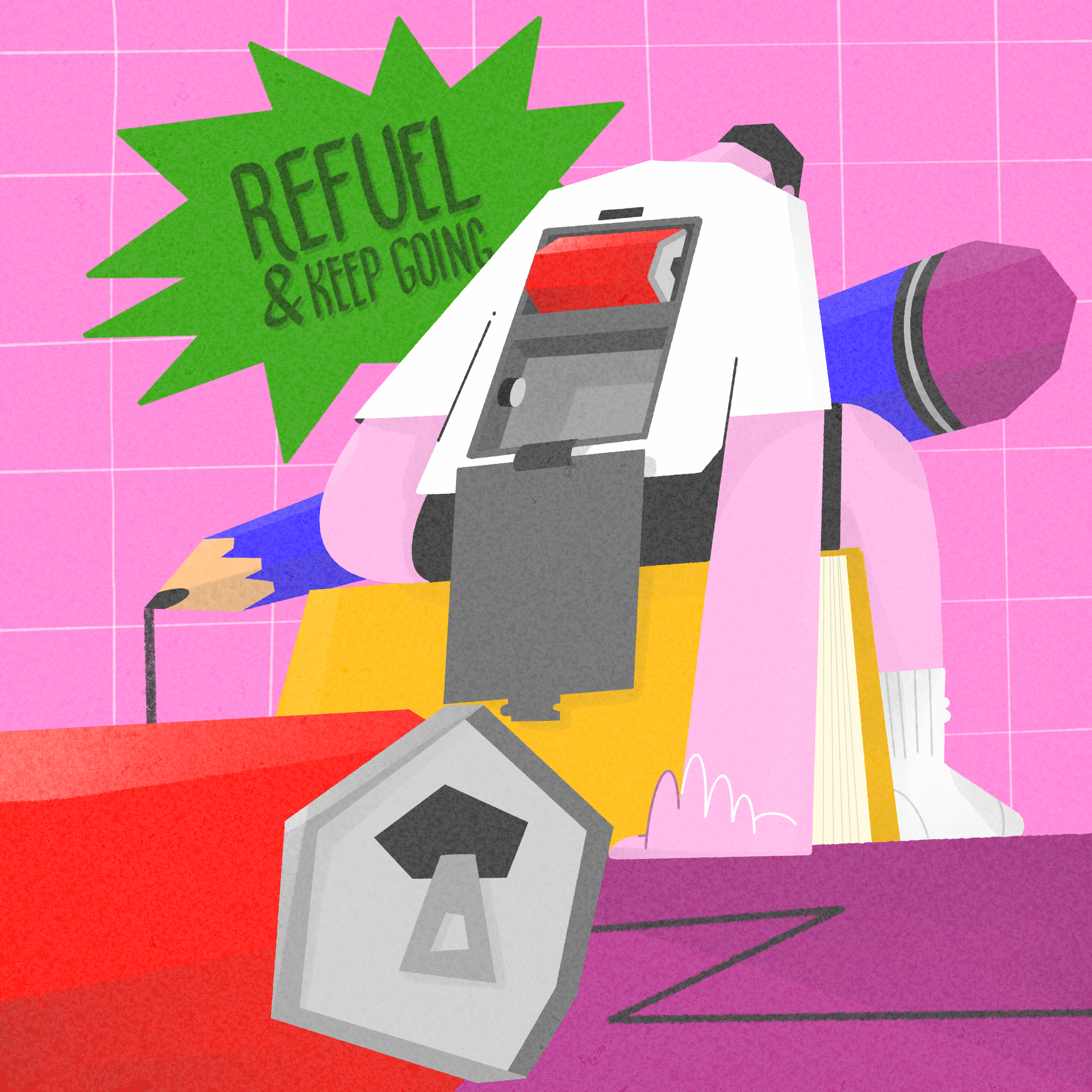 Refuel art character expressive illustration people procreate