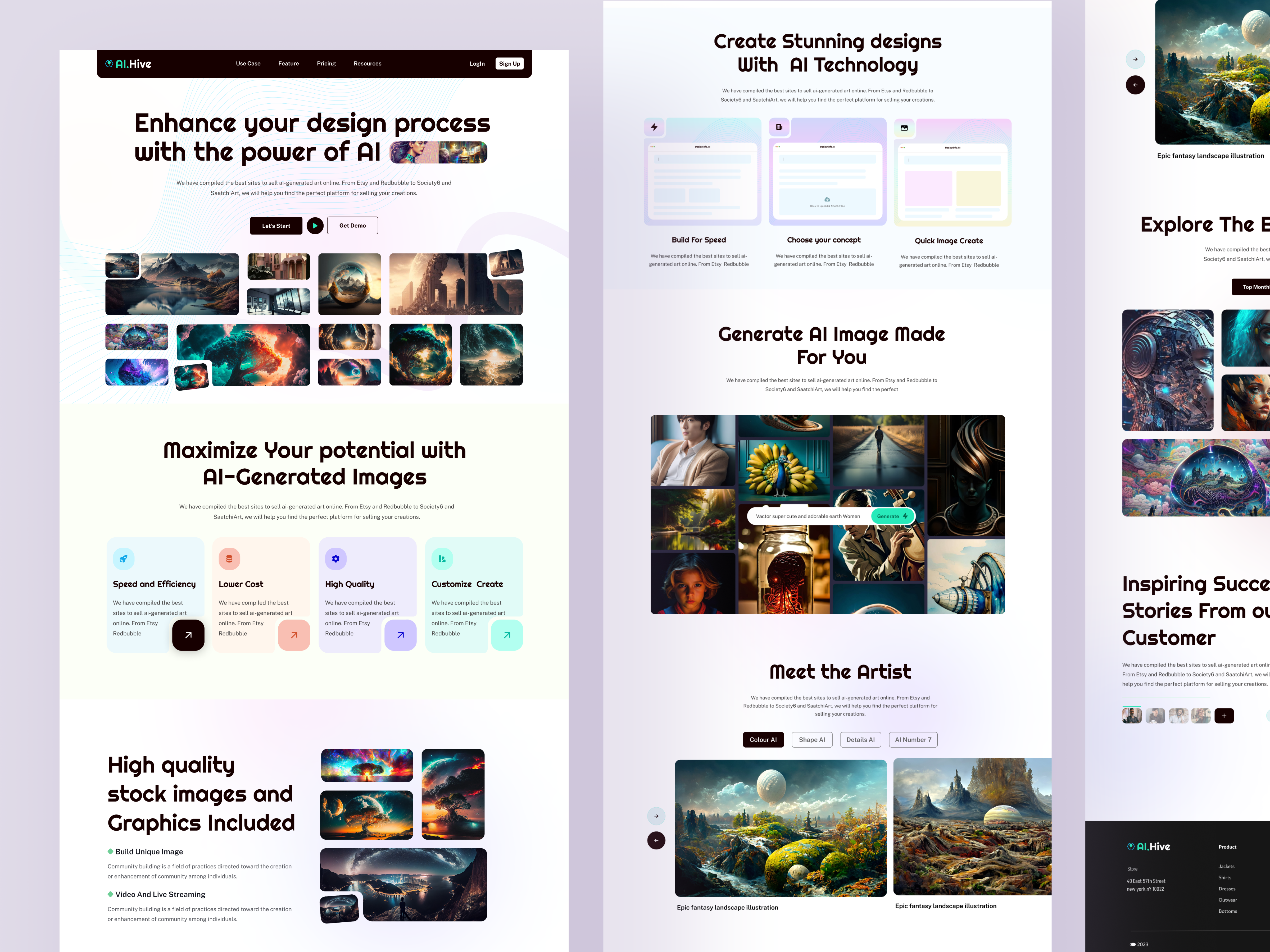 Example of Website Design + Development 2 Page