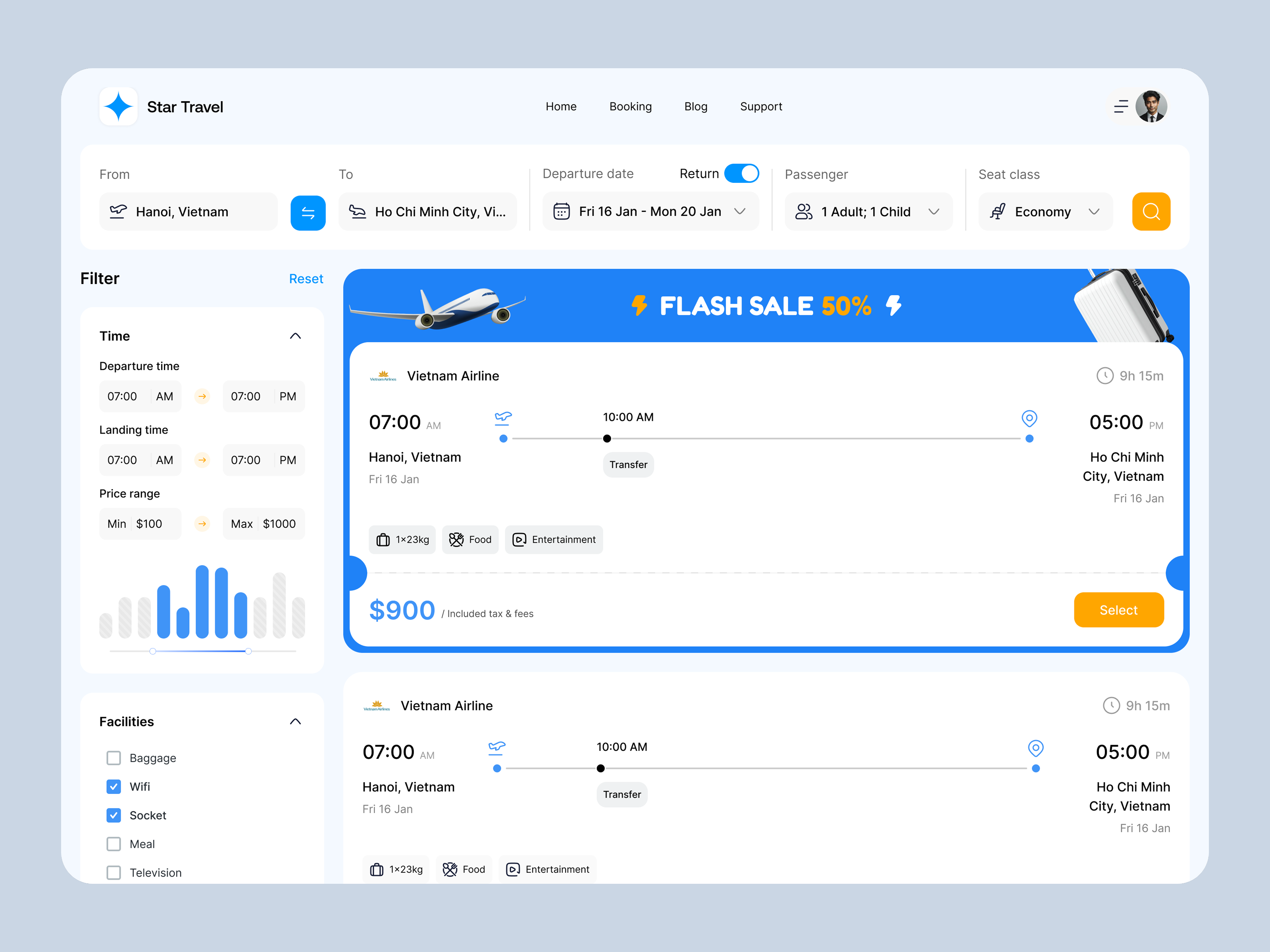 Travel & Flight Booking Website | UI Website Design filght booking flight booking design flight booking website interactive design landing page responsive web travel travel design ui ui design ui ux ui ux design user research ux website website design