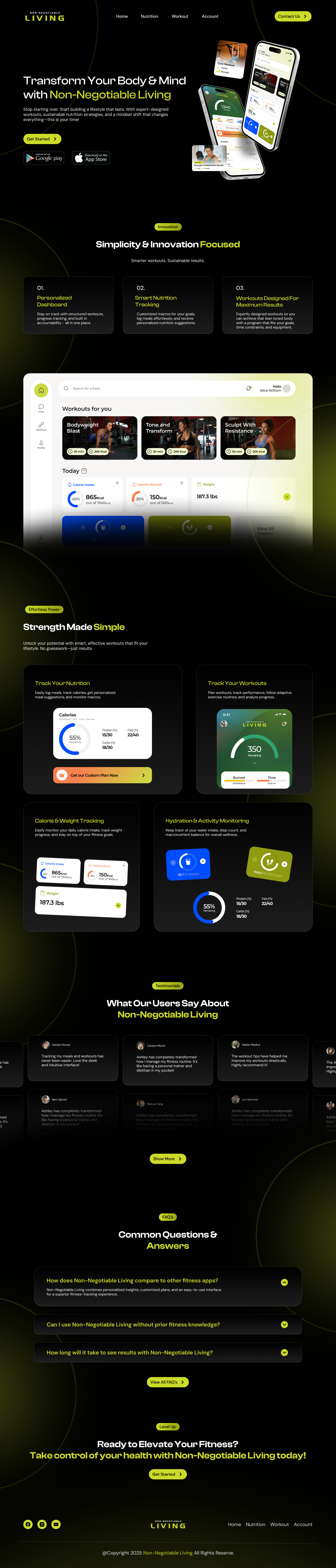 Fitness App Landing Page app design inspiration design inspiration design trends fitness app fitness app design fitness design inspirations fitness landing page design landing page design landing page design inspiration