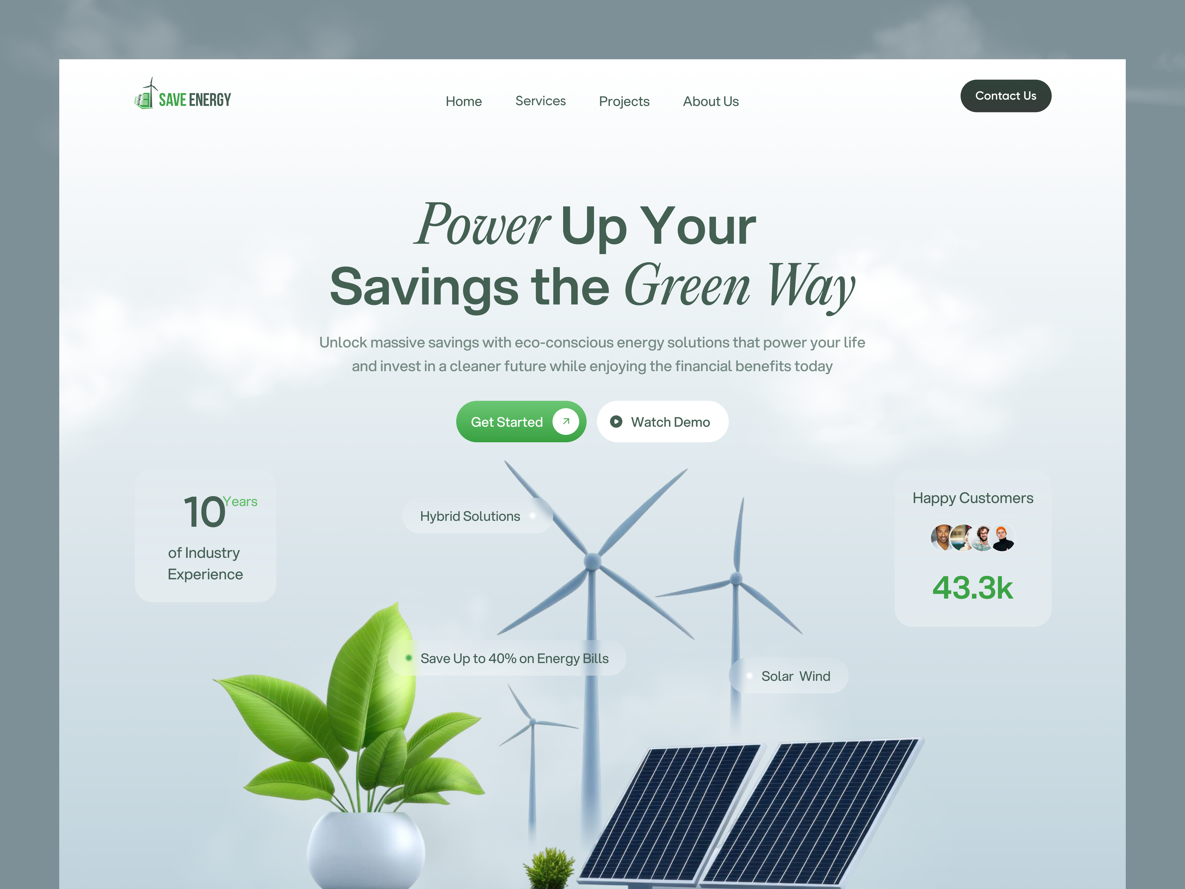 Solar & Sustainable Energy Website clean design delisas eco friendly energy website green energy home page landing page modern saas sas solar solar electricity solar system solar website solarenergy sustainability sustainable web design website