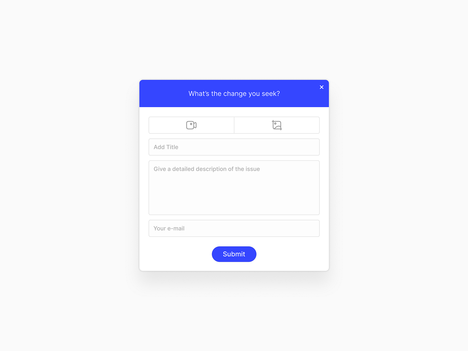 Desain feedback form modern dengan modal dialog dan tema gelap yang elegan