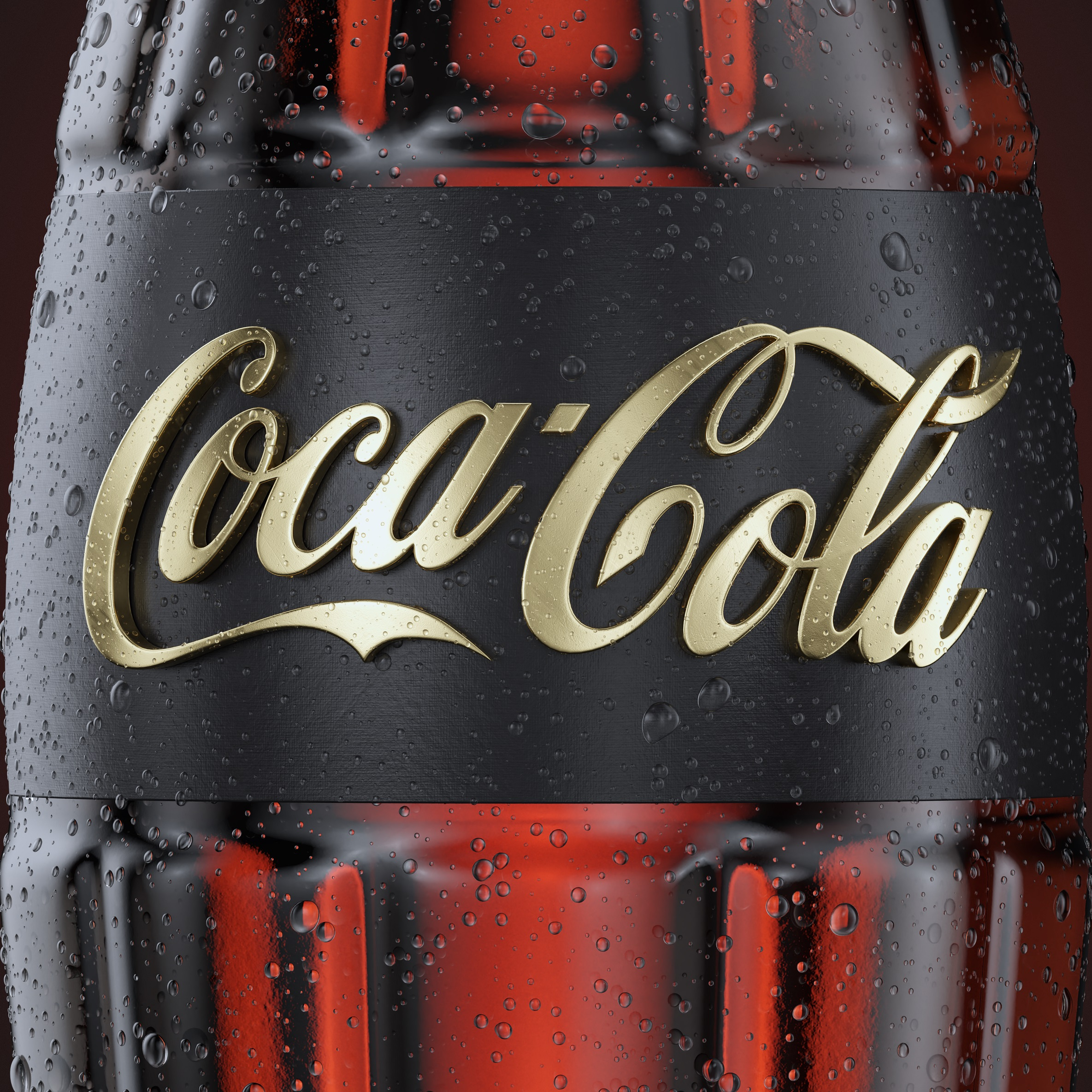Coca-cola gold-edition concept (Made in Blender) 3d blender branding coca cola concept design gold illustration redesign render
