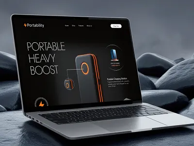 Portable Mobile Charging Power Bank Website branding charger charger website creative website dashbaord website design uiu mobile banking website portable charger power bank website shihab uiux uiux design website