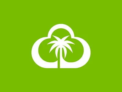 cloud palm logo. cloud cloud palm logo graphic design logo palm logo tourism logo travel logo tropical logo