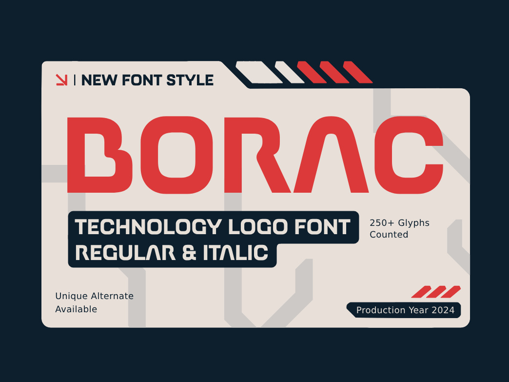 Borac – Futuristic Tech Font for Bold Digital Branding 💻⚡ cyber