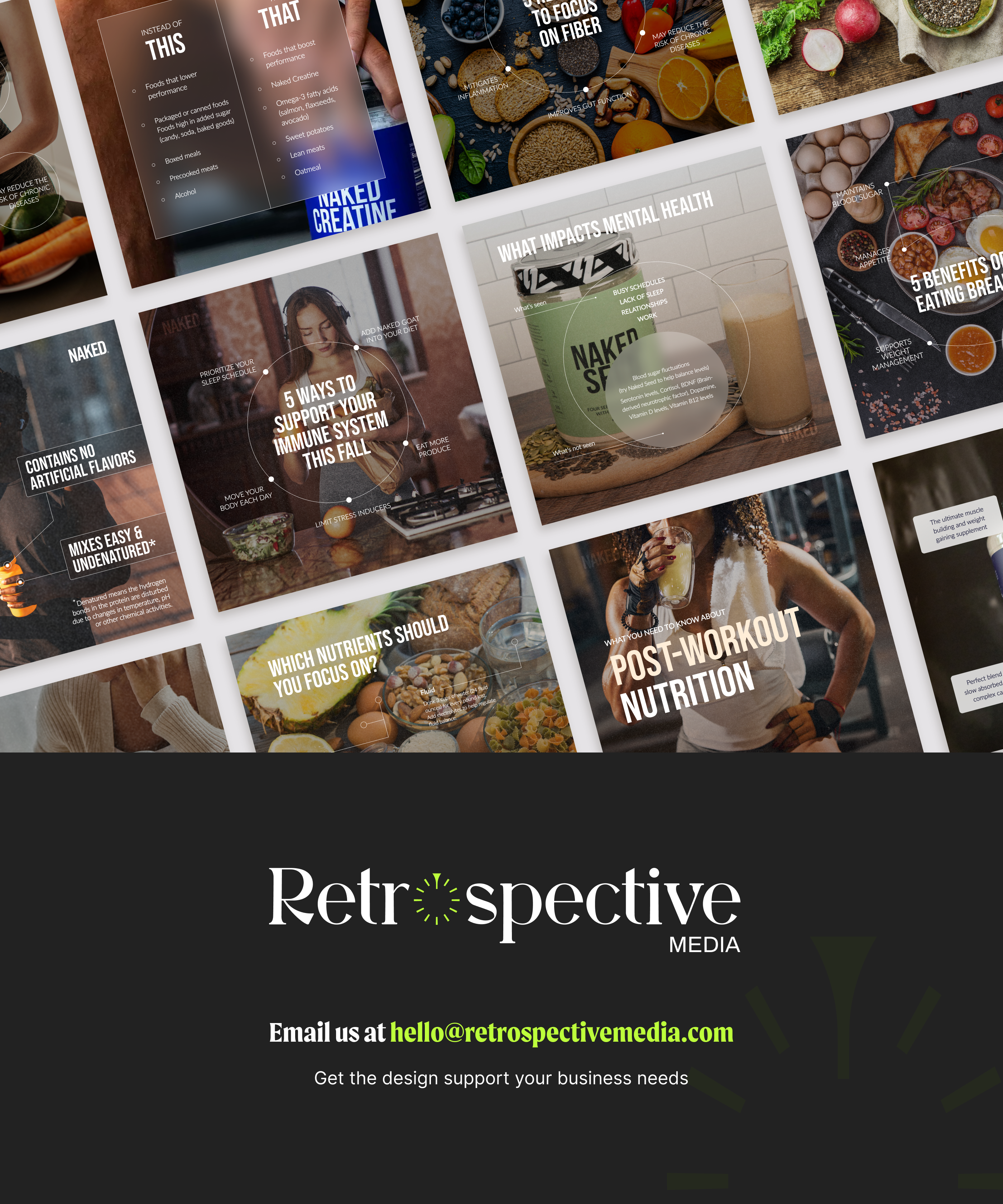 NAKED Social Media Ad Design carousel designs design design agency digital ads digital posters dtc dtc ad design dtc designs figma graphic design instagram designs social ad design social ads social media social media ads socmed supplements supplements ad design