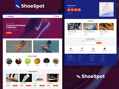 Shoe Store UI/UX Design online shoe ecommerce template shoe store shoe store ecommerce ui