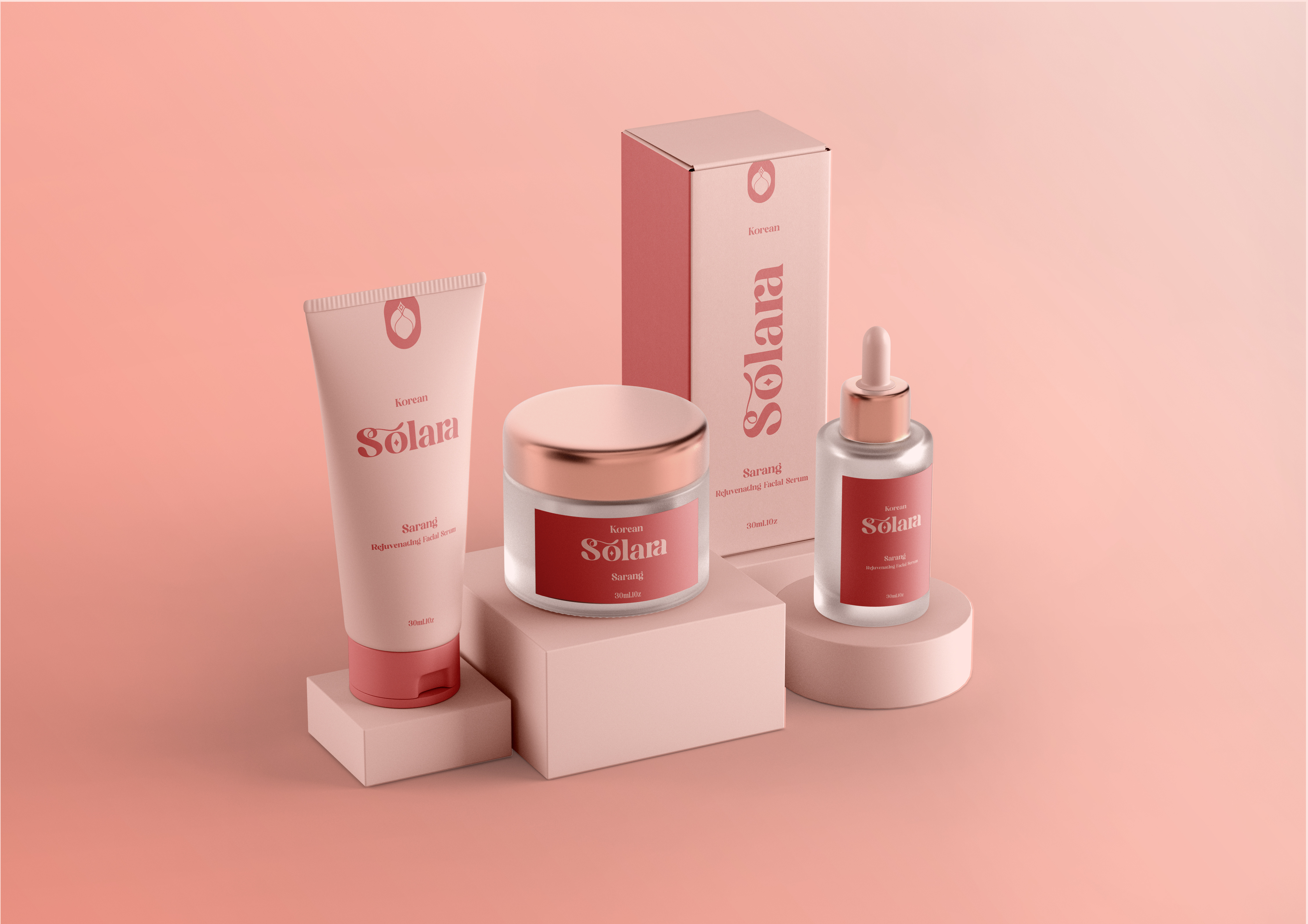 Solara Cosmetics Branding brand identity branding cosmetics logo graphic design illustration logo logo branding logo design logo mark packaging packaging design