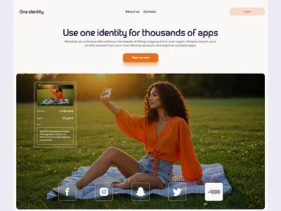Hero design for an Identity storage platform branding crypto design figma illustration logo product design ui uiux web3