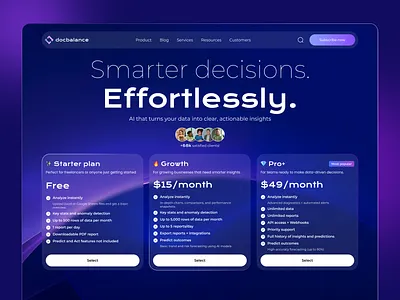 Docbalance Pricing Page – SaaS UI branding design figma graphic design layout ui ux