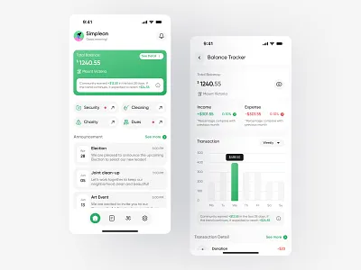 Neighborhood Mobile App ui