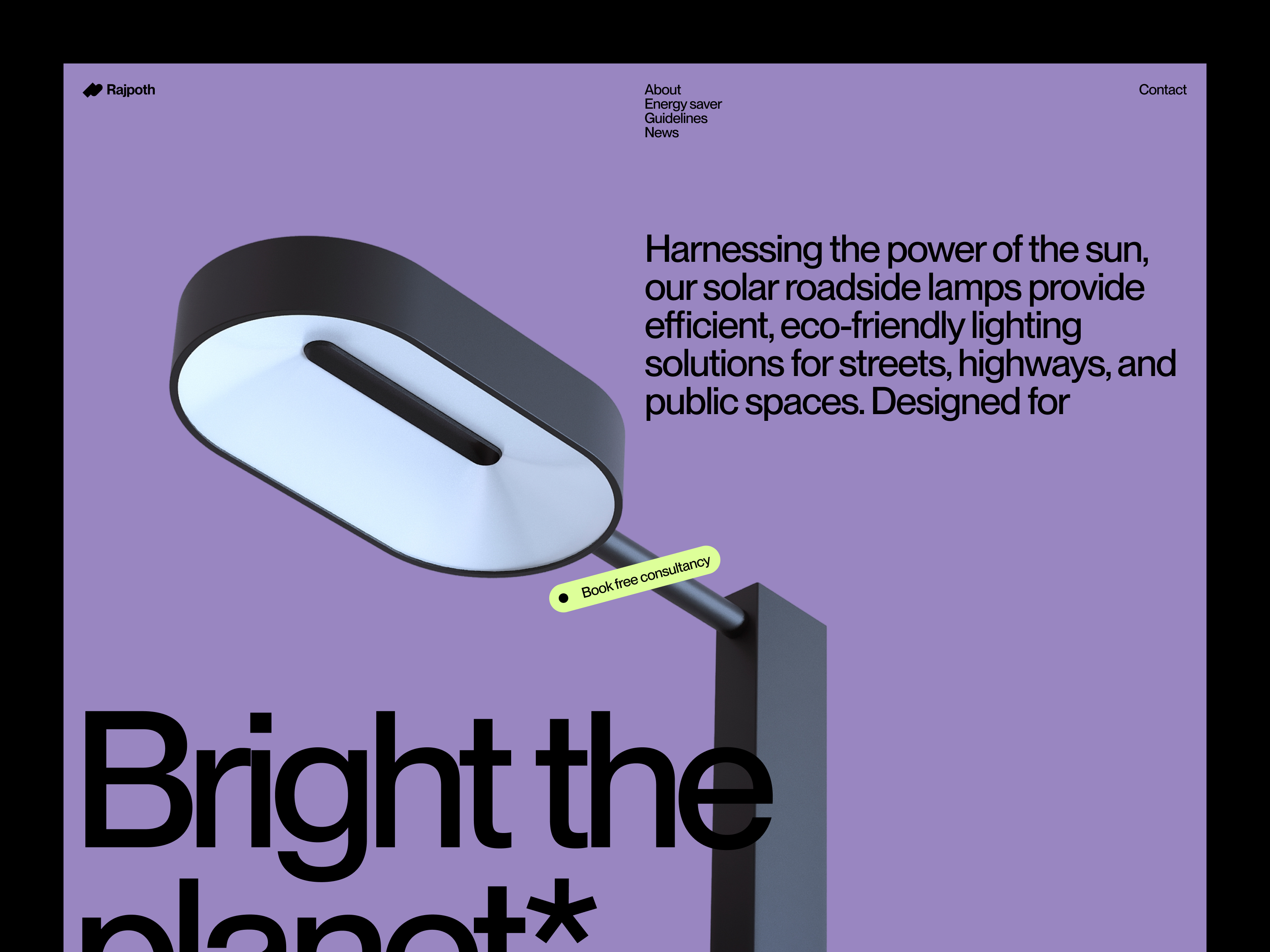 Example of Premium UI UX Design For Landing Page 