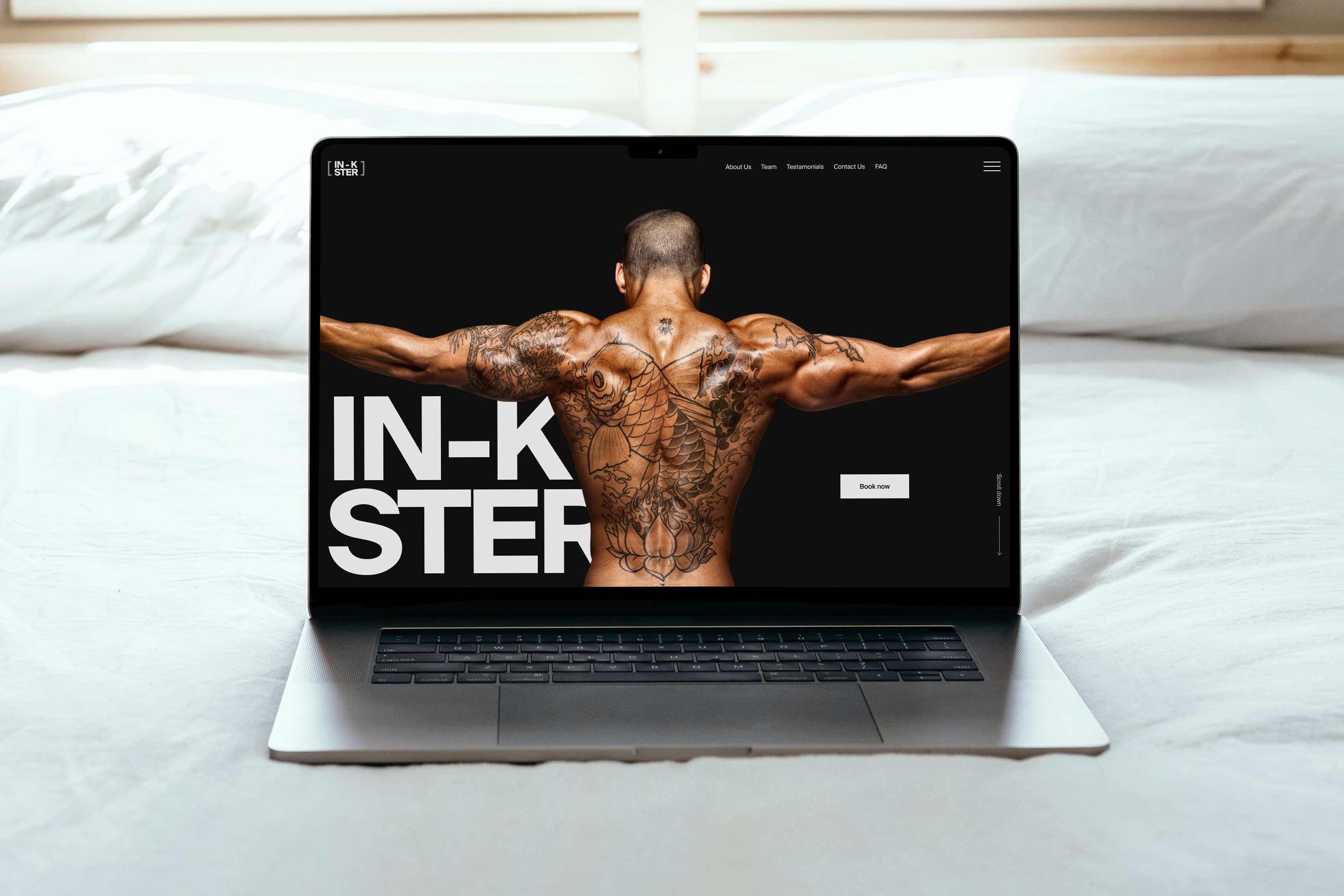 Inkster Tattoo Studio — Website Concept after effect animation design figma landing page photoshop typography ui ui design ux visual design web design website concept